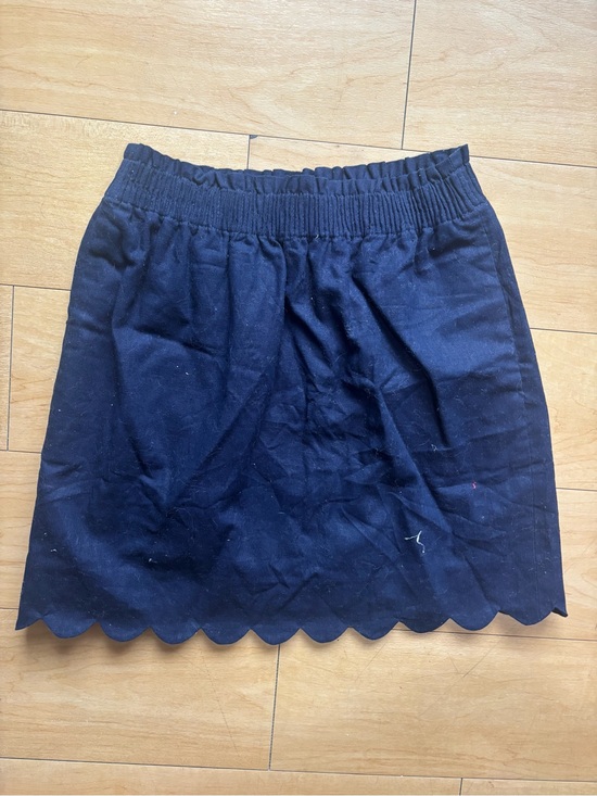 J. Crew Dresses & Skirts - NWT J.Crew Navy Scalloped Hem Elastic Waist Sidewalk Skirt size 2